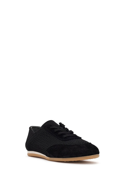 Kadın Siyah Bağcıklı Deri Sneaker