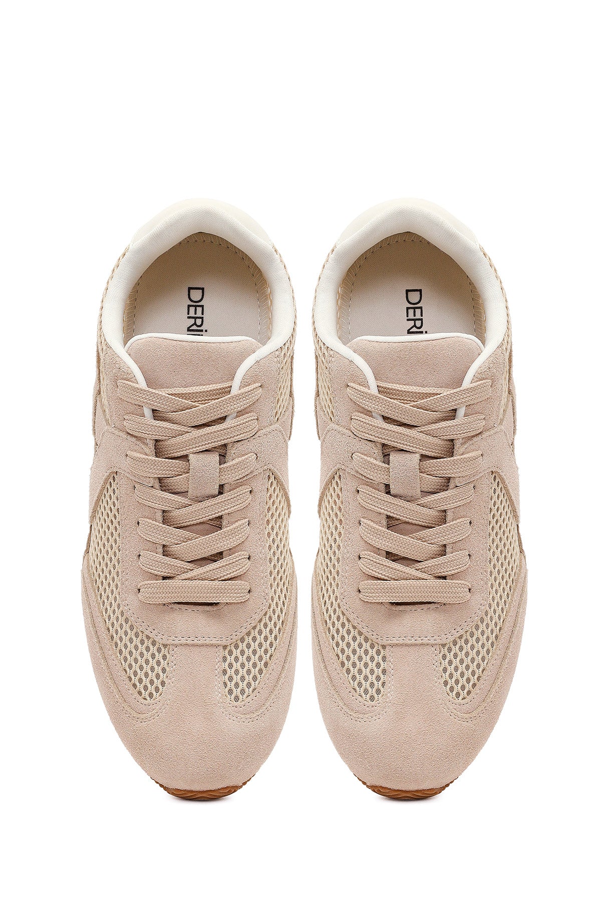 Kadın Vizon Bağcıklı Süet Deri Sneaker
