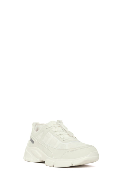 Kadın Beyaz Bağcıklı Kalın Tabanlı Sneaker