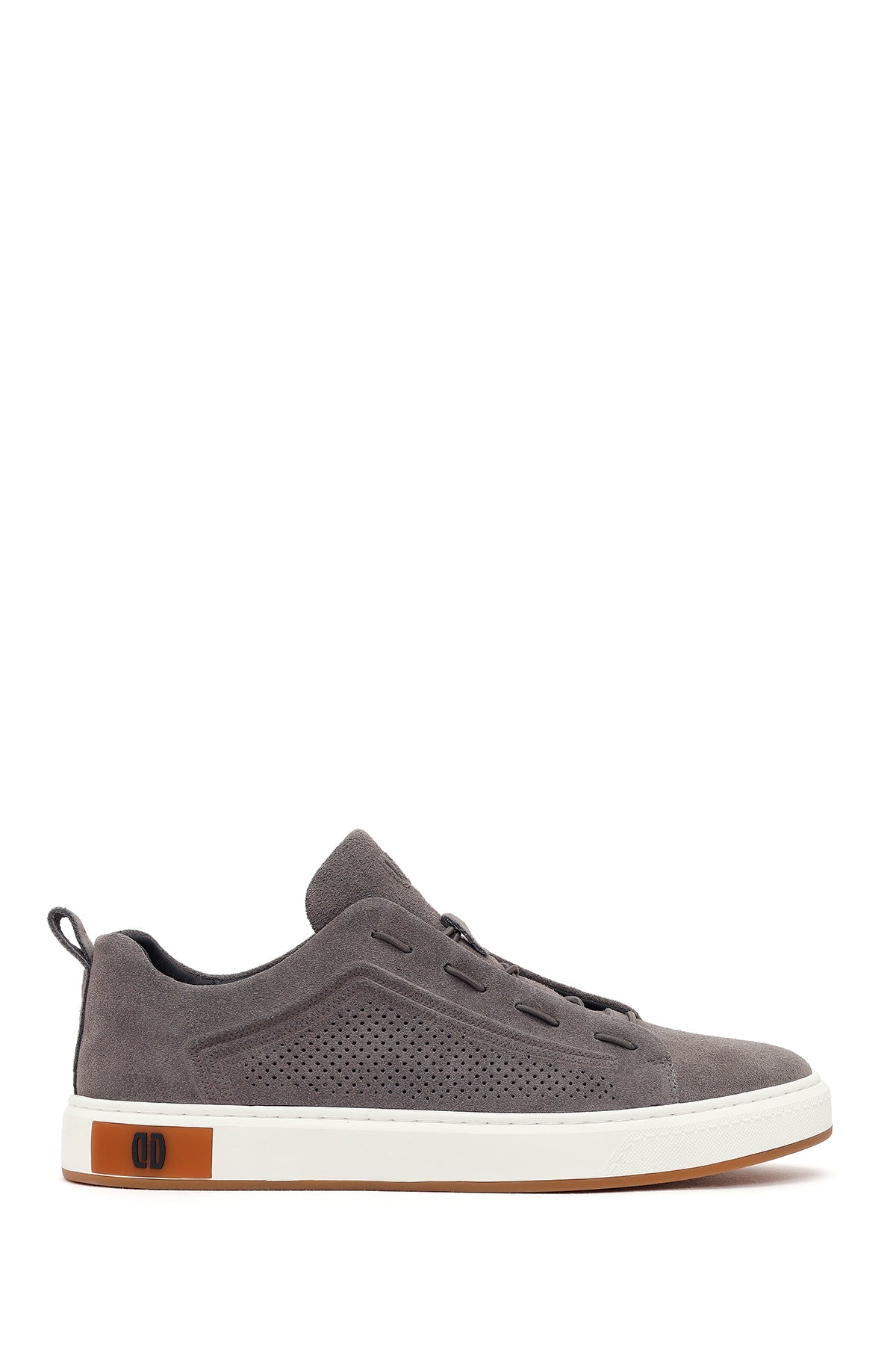 Erkek Gri Bağcıklı Süet Deri Sneaker