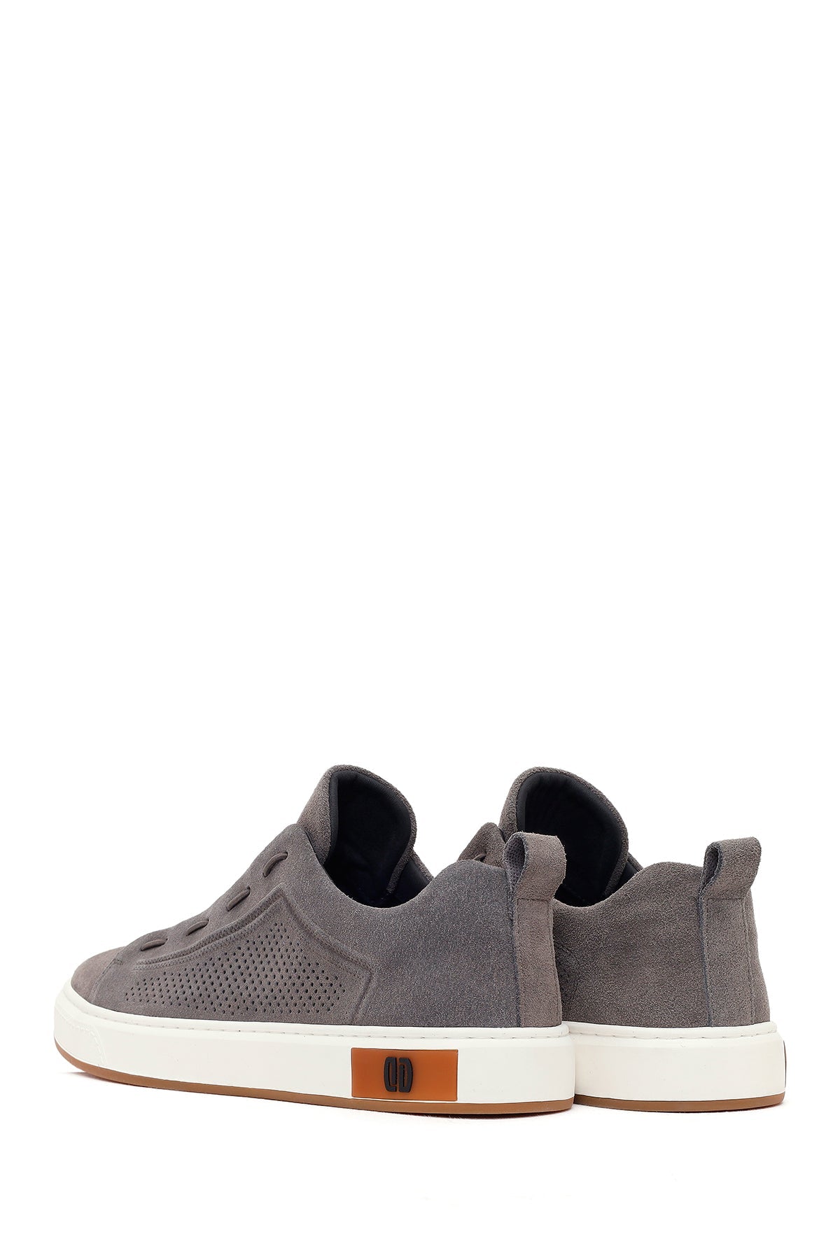 Erkek Gri Bağcıklı Süet Deri Sneaker