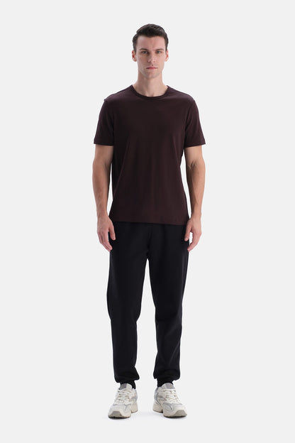 Siyah Interlok Jogger Pantolon