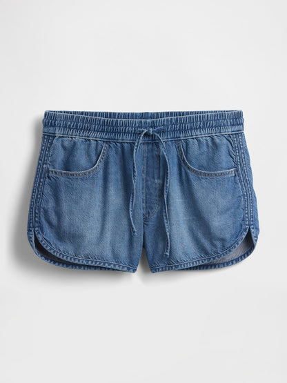 Mavi Mid Rise Ultrasoft Denim Easy Dolphin Şort