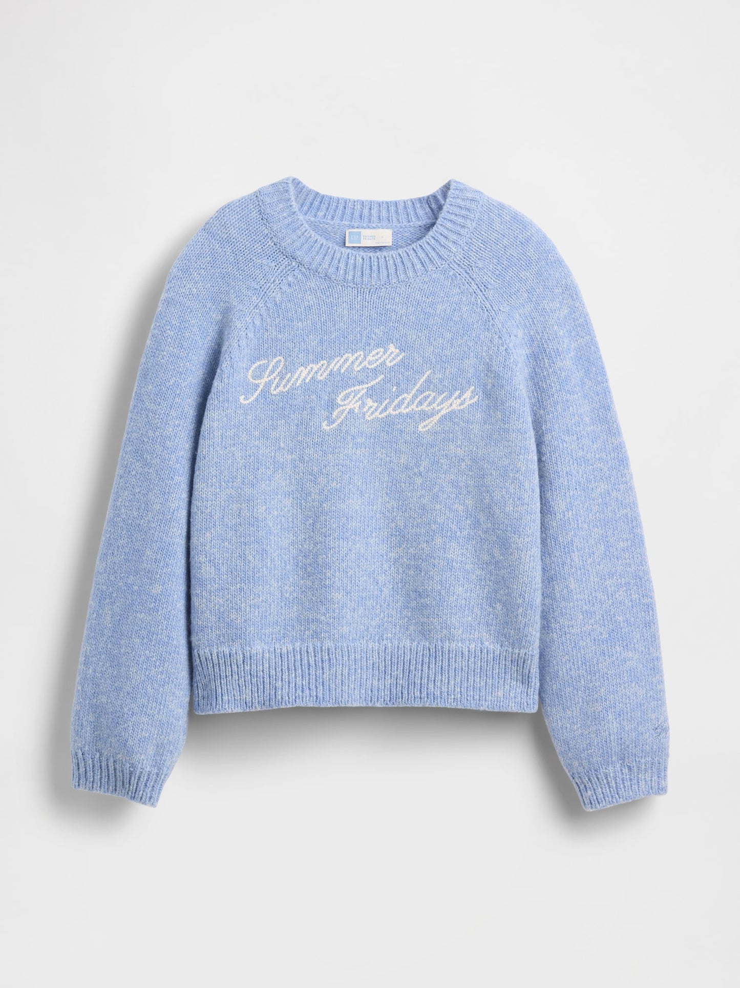 Açık Mavi Gap × Summer Fridays Oversized Logo Kazak