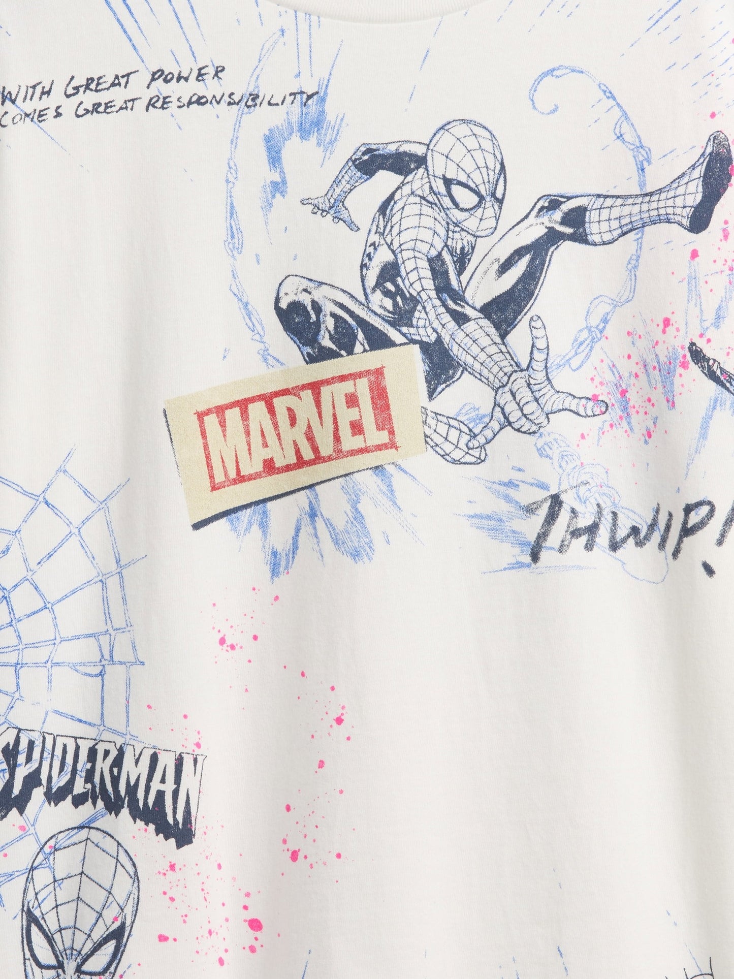 Beyaz Marvel Grafik T-shirt