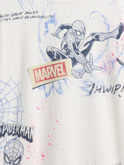 Beyaz Marvel Grafik T-shirt
