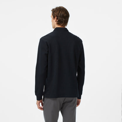 Nautica Erkek Siyah Classic Fit Uzun Kollu Polo Yaka T-shirt