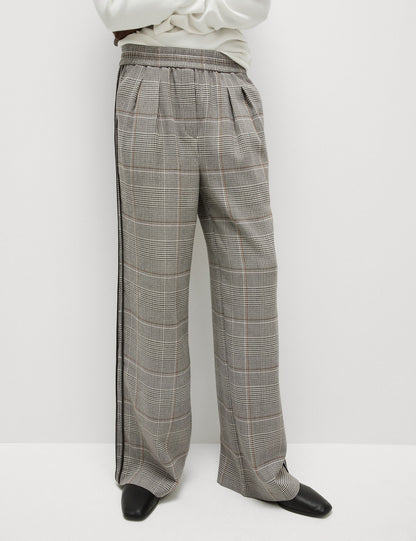 Şerit Detaylı Wide Leg Pantolon