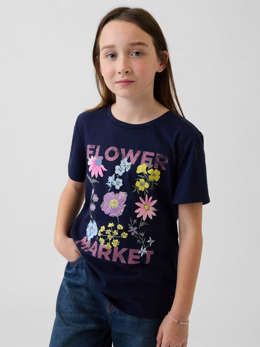 Beyaz Grafik Baskılı T-shirt