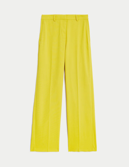 Yüksek Bel Straight Leg Pantolon