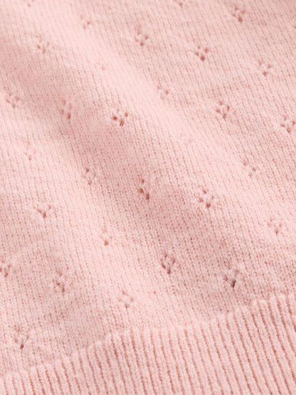 Toz Pembe Cashsoft Pointelle Outfit Set