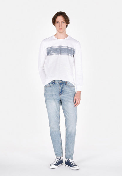 Loose Tapered Fit Erkek Indigo Jean Pantolon