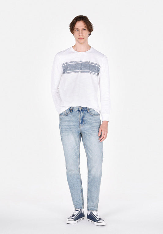 Loose Tapered Fit Erkek Indigo Jean Pantolon