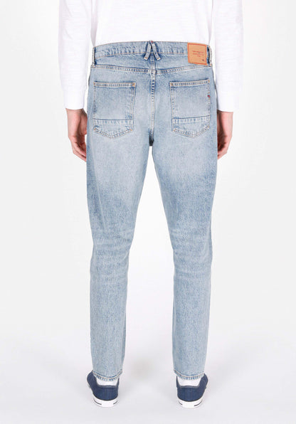 Loose Tapered Fit Erkek Indigo Jean Pantolon