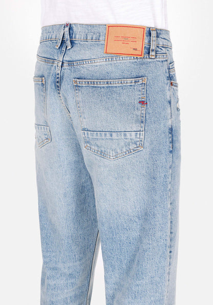 Loose Tapered Fit Erkek Indigo Jean Pantolon
