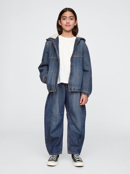 Koyu Mavi Horseshoe Jean Pantolon