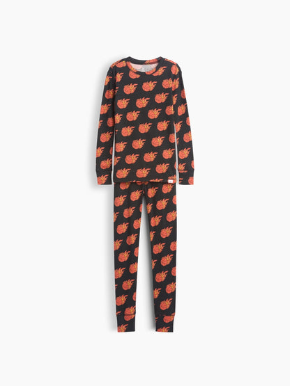 Siyah Organik Brushed Pamuk Pijama Takımı