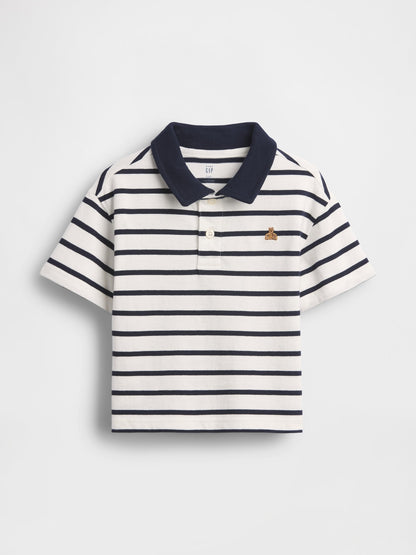 Lacivert Boxy Polo T-shirt