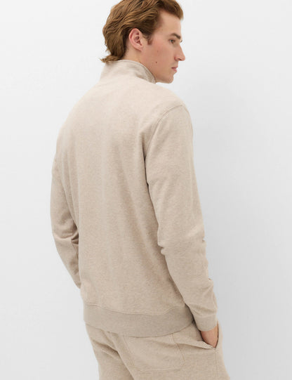 Pamuk Karışımlı Yarım Fermuarlı Sweatshirt