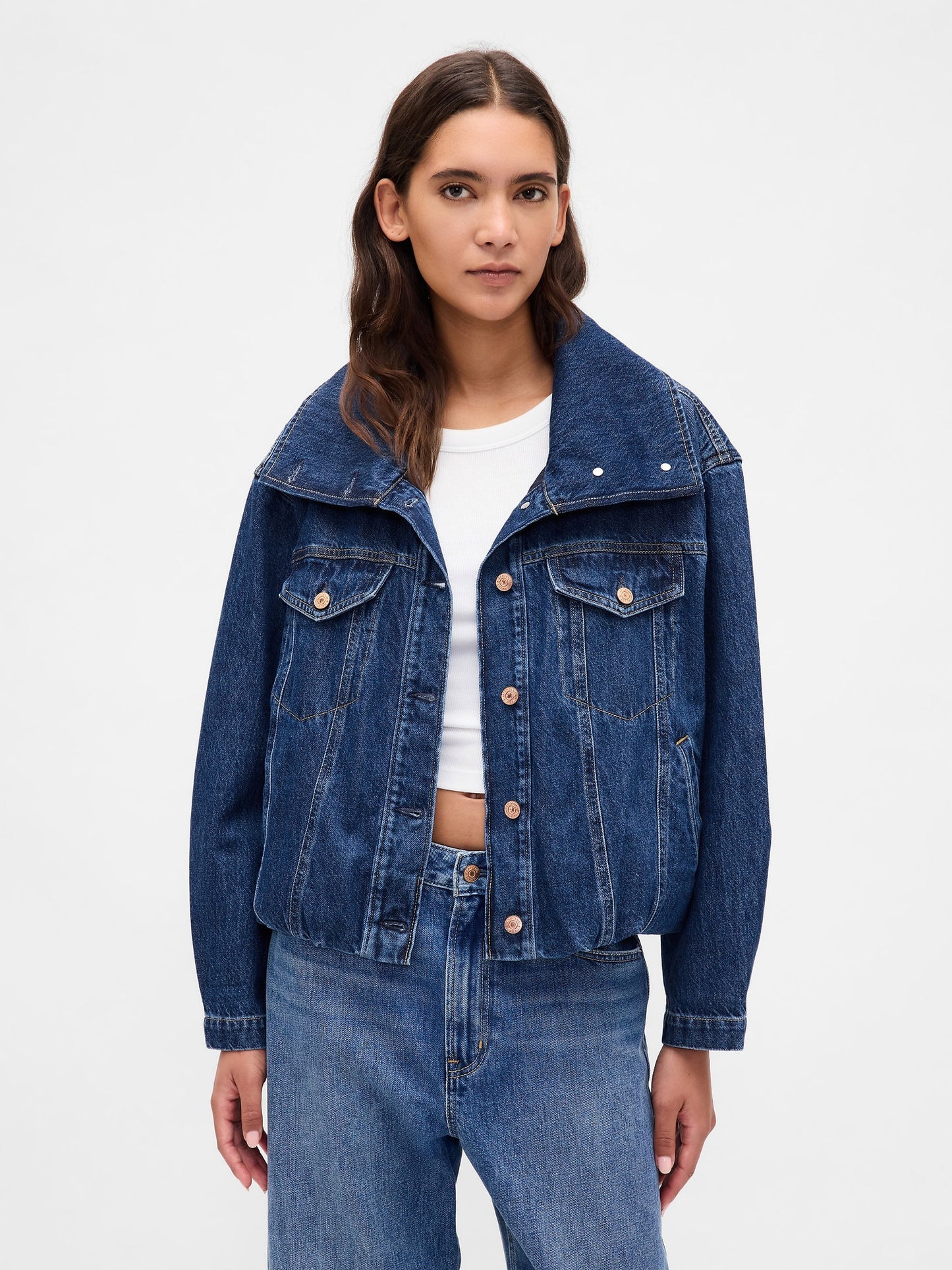 Mavi Denim Oversized Bubble Ceket