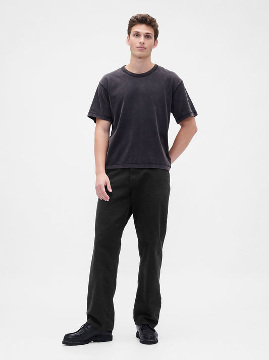 Siyah Relaxed Straight Jean Pantolon