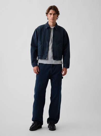 Koyu Mavi Denim Boxy Workwear Ceket