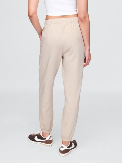 Krem High Rise Boyfriend Jogger Eşofman Altı