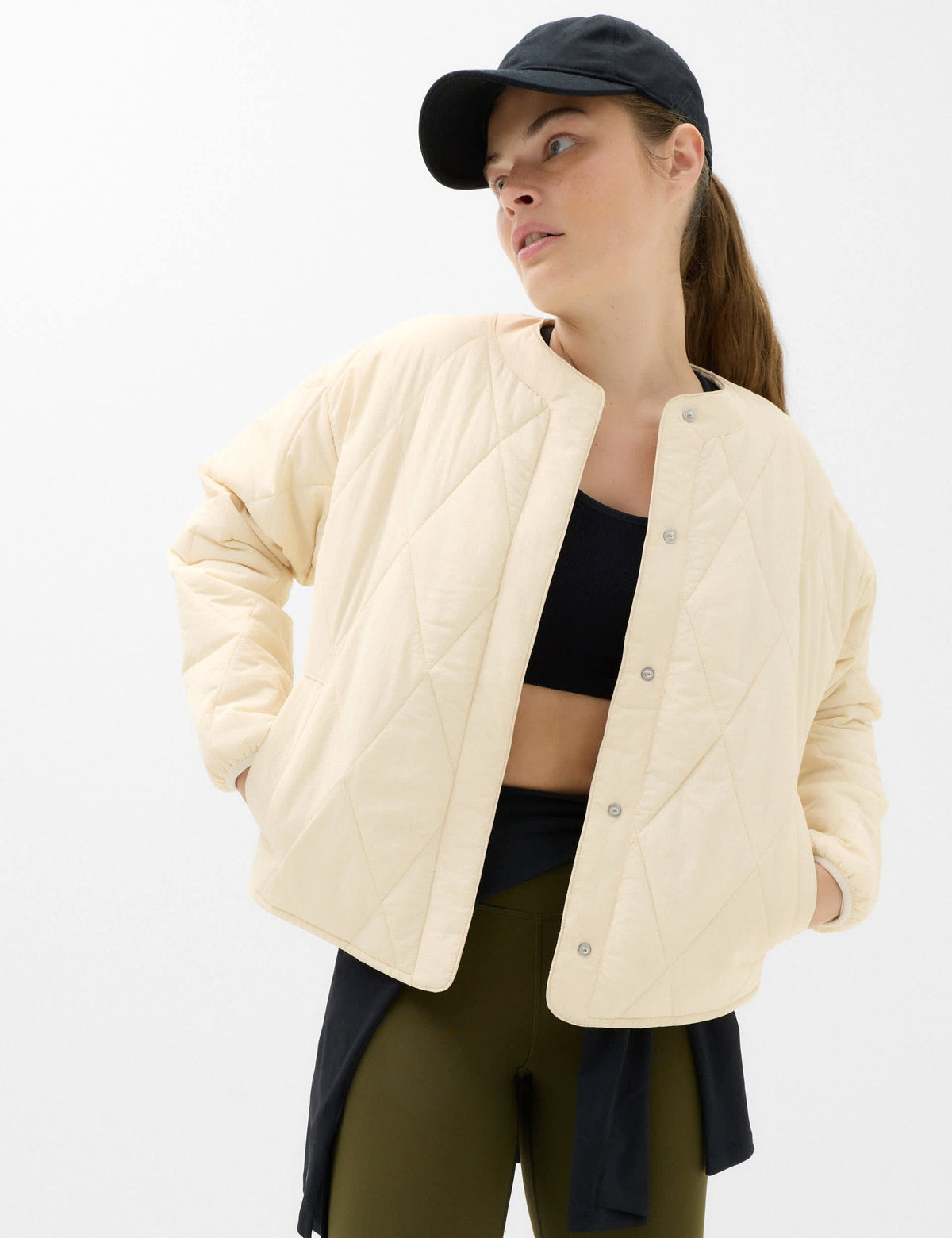 Goodmove Stormwear™ Kapitone Yakasız Kadın Ceket