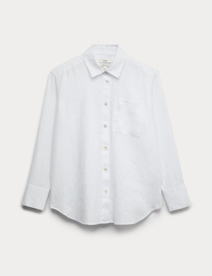 %100 Keten Regular Fit Gömlek
