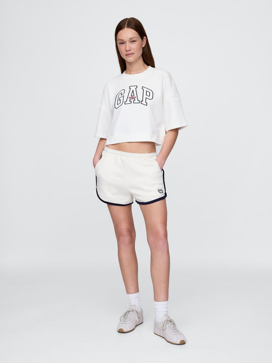 Beyaz Vintagesoft Gap Logo Dolphin Sweat Şort