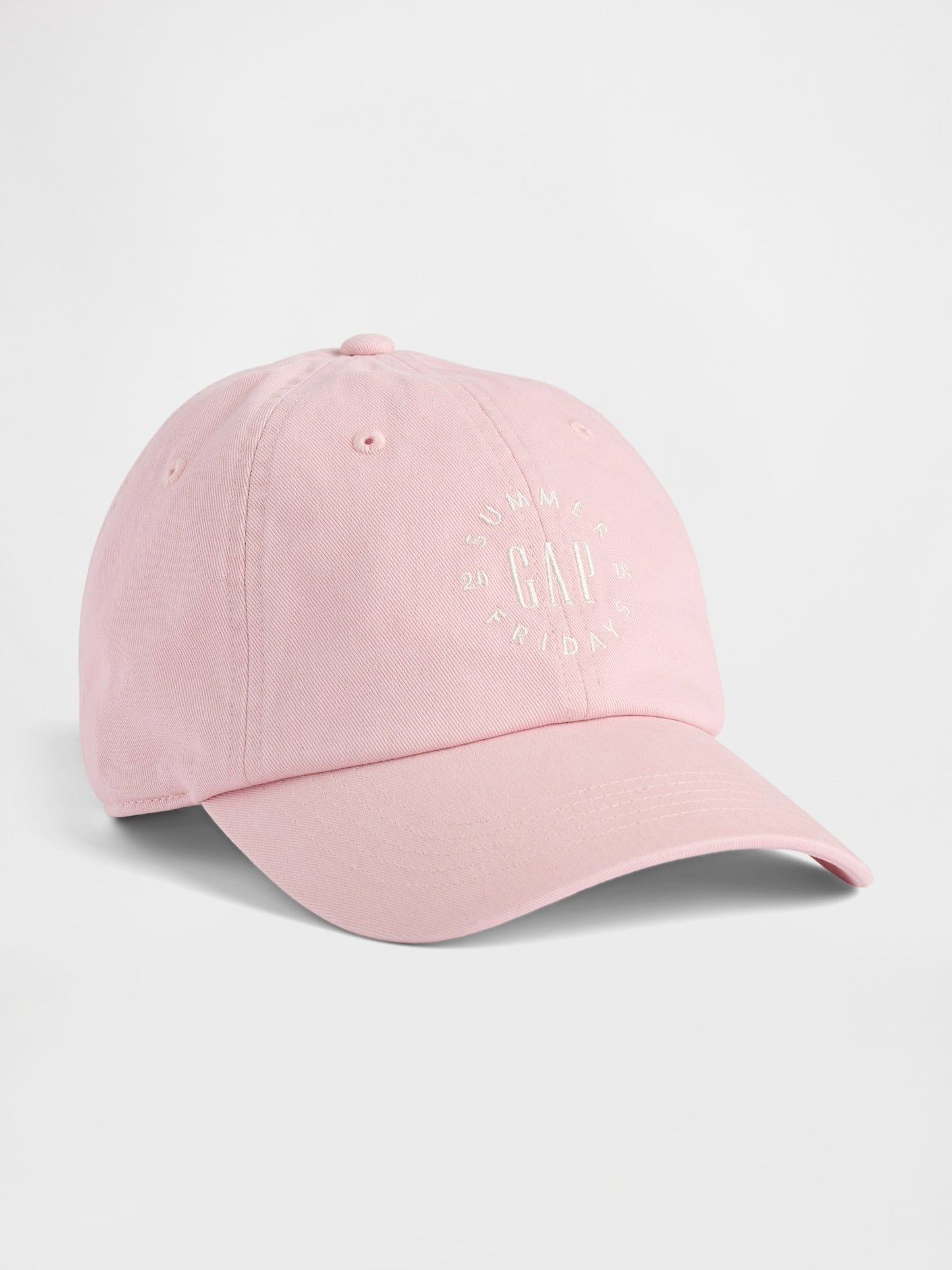 Pembe Gap × Summer Fridays Organik Pamuk Logo Beyzbol Şapka