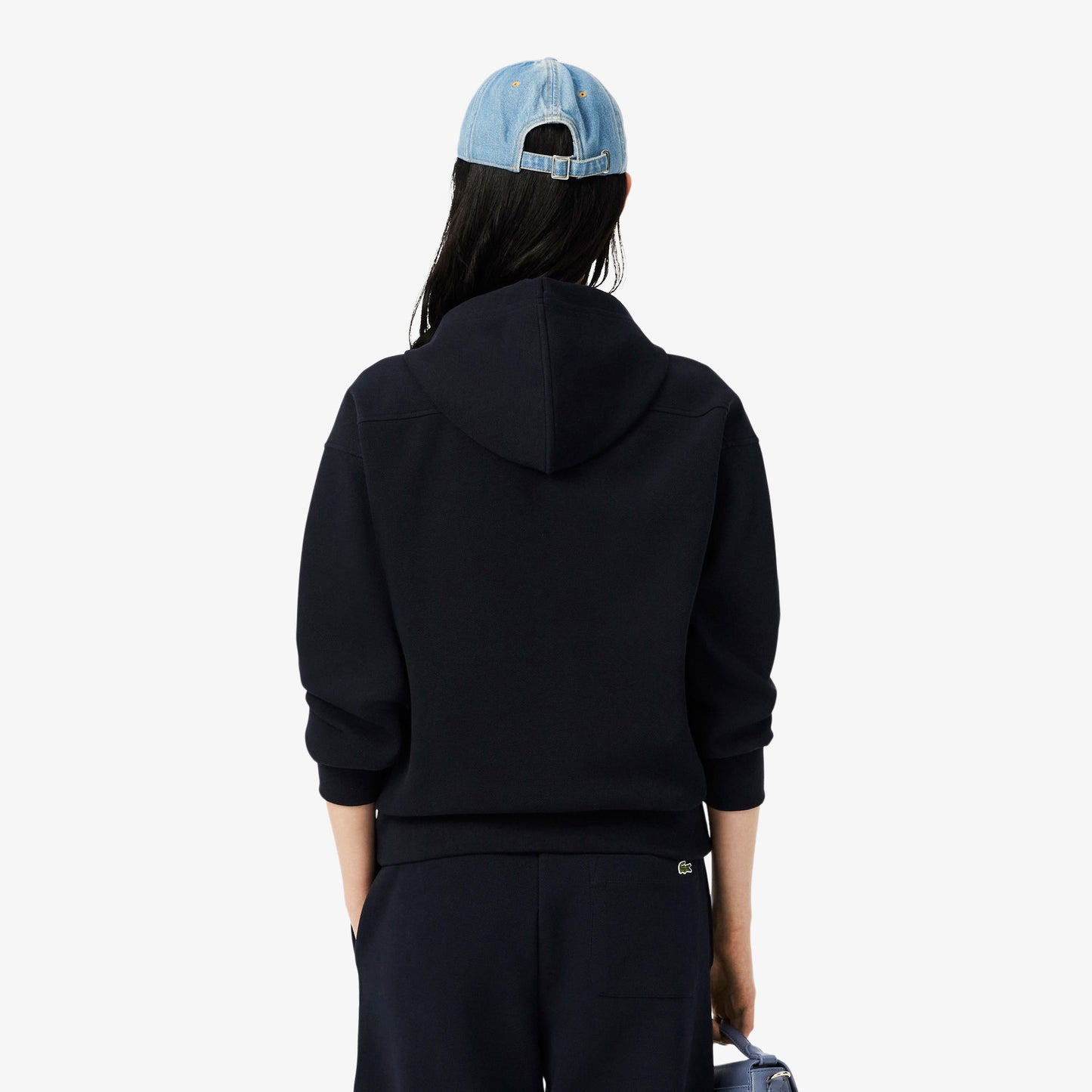 Lacoste Kadın Regular Fit Fermuarlı Lacivert Sweatshirt