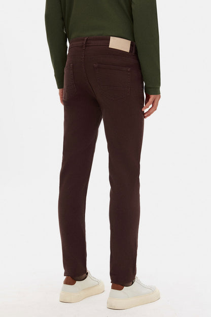 Tween Relaxed Fit Kahverengi Denim Pantolon