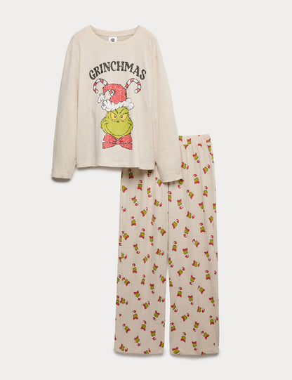 Saf Pamuklu Grinch:trade_mark: Pijama Takımı