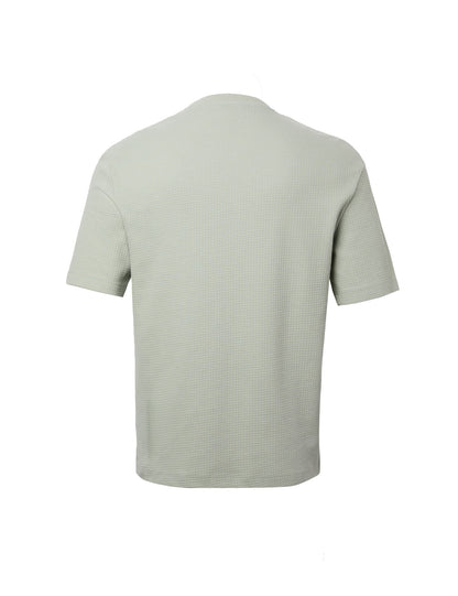 Saf Pamuklu Relaxed Waffle T-shirt