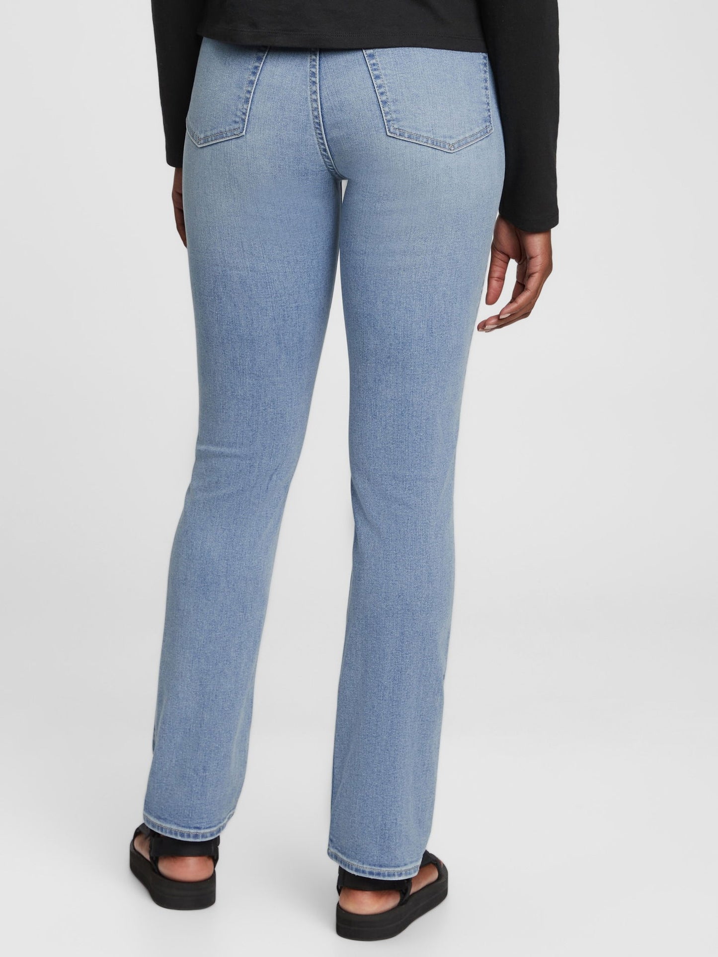 Açık Mavi High Rise Washwell™ Classic Straight Jean Pantolon