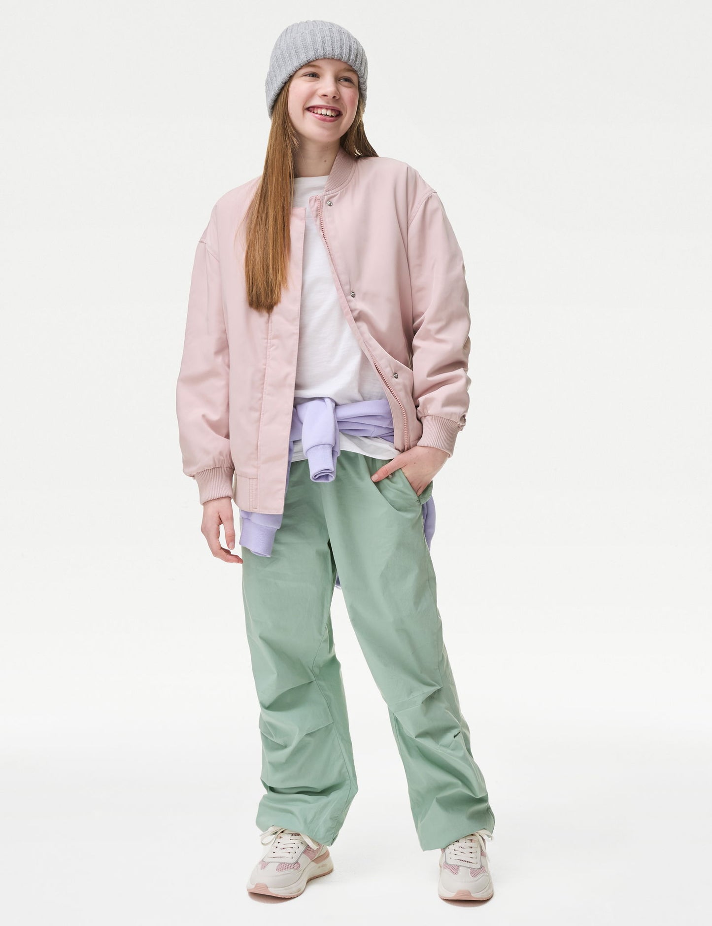 Regular Fit Saten Bomber Ceket (6-16 Yaş)