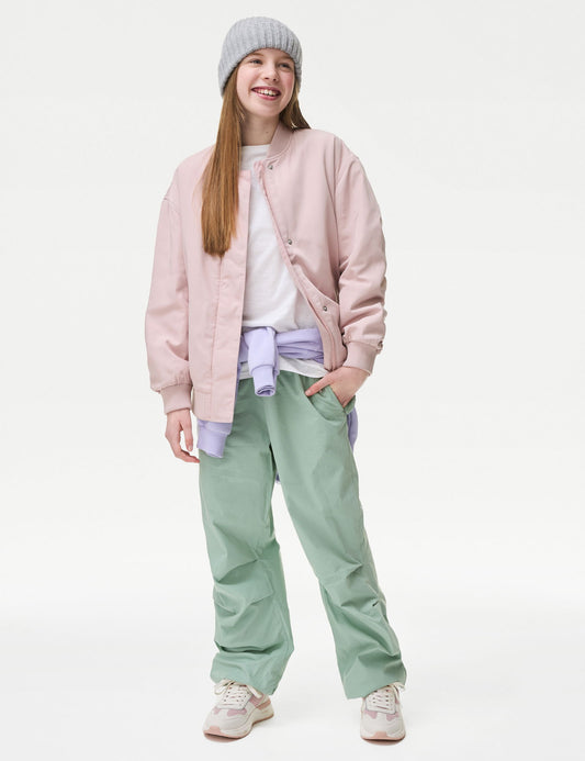 Regular Fit Saten Bomber Ceket (6-16 Yaş)