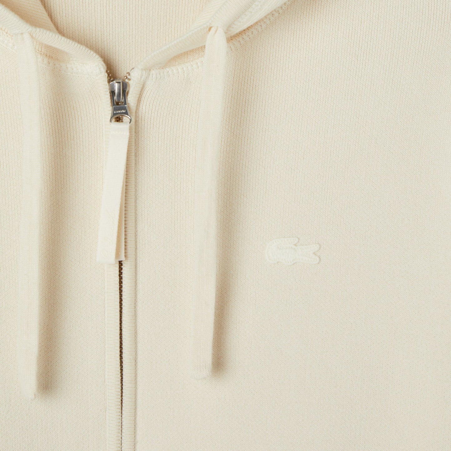 Lacoste Kadın Classic Fit Kapüşonlu Krem Hırka