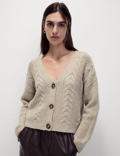 V Yaka Relaxed Fit Hırka