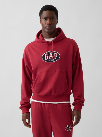 Kırmızı Vintagesoft Terry Oversized Gap Logo Crop Sweatshirt
