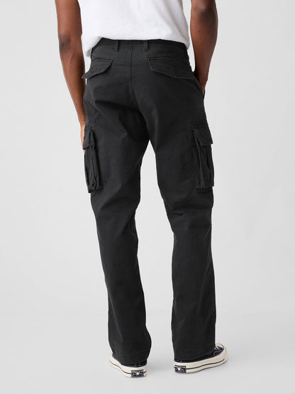 Siyah Gapflex Straight Kargo Washwell™ Pantolon