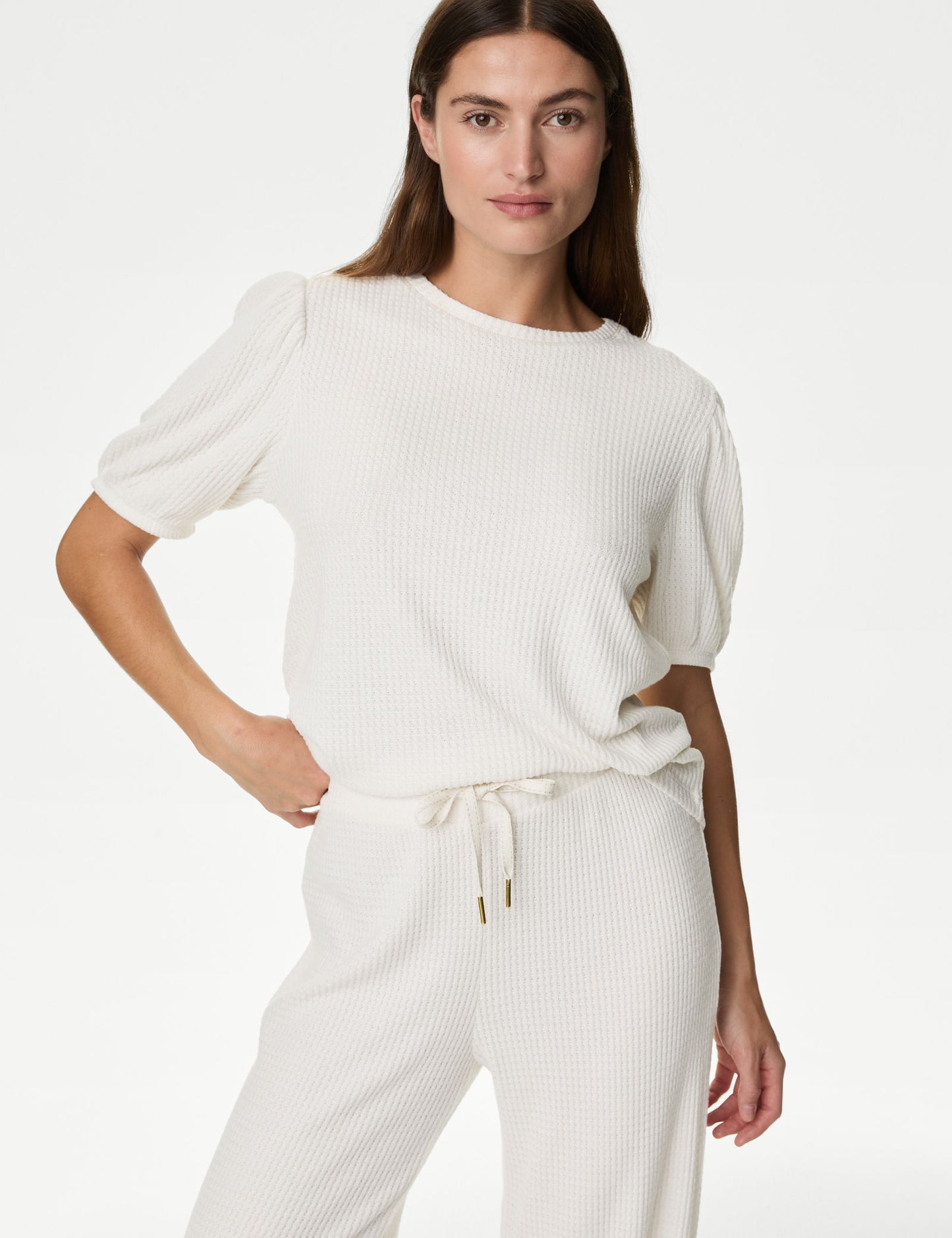 Regular Fit Waffle Pijama Üstü