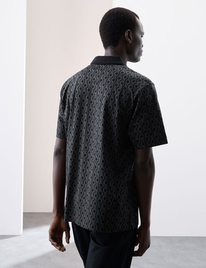 Saf Pamuklu Supima:registered: Desenli Polo T-shirt