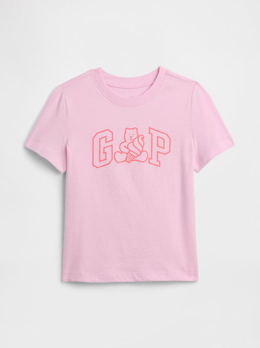 Açık Pembe Grafik Baskılı T-shirt