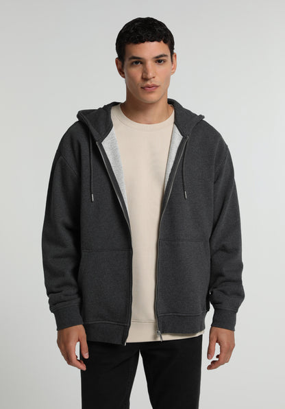 Oversize Fit Erkek Antrasit Sweatshirt
