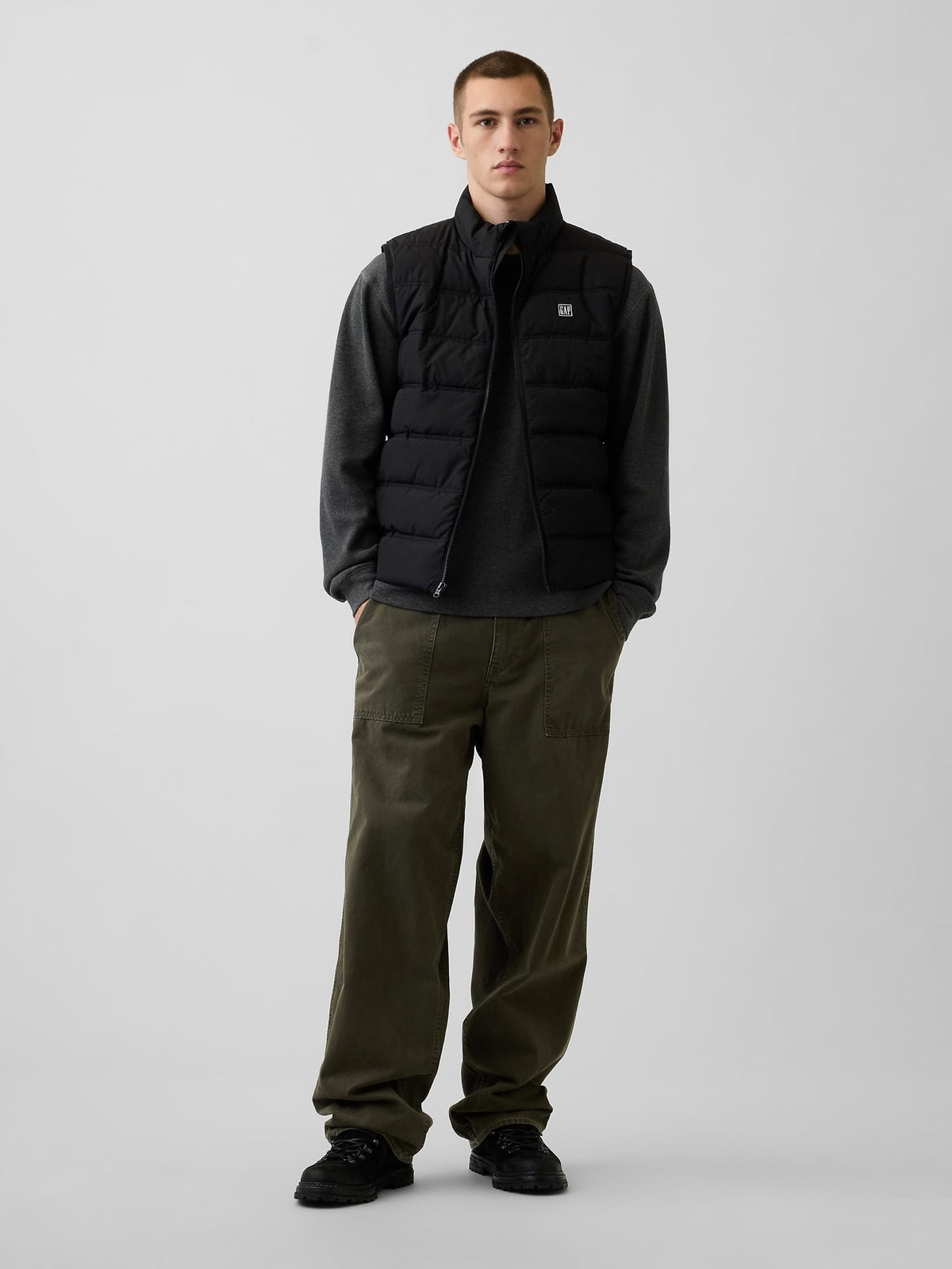 Mavi Relaxed Puffer Şişme Yelek