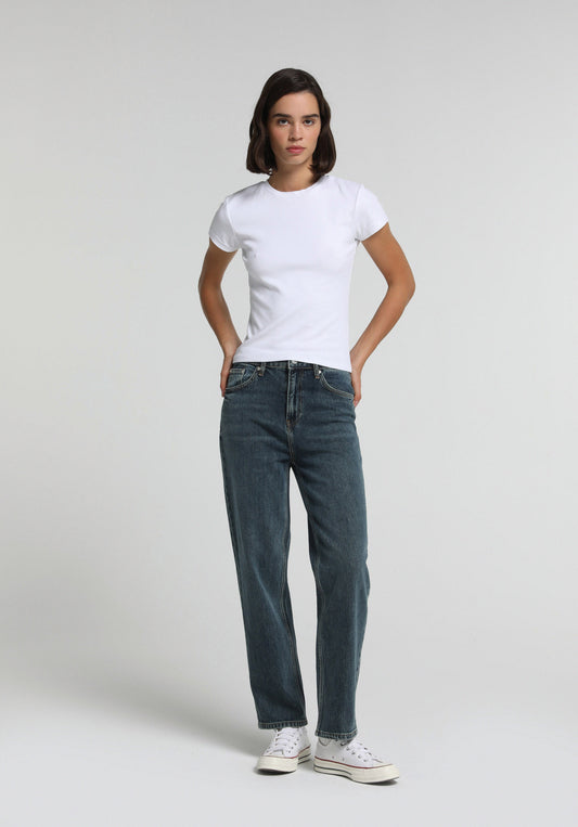 Straight Fit Kadın Indigo Jean Pantolon