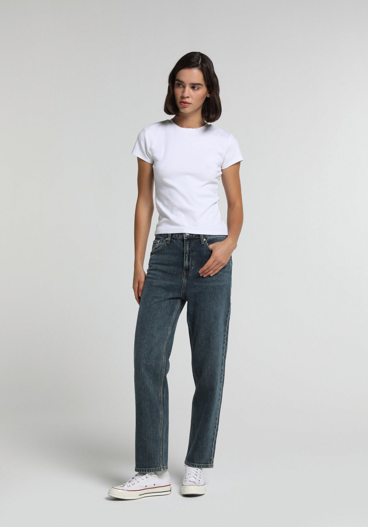 Straight Fit Kadın Indigo Jean Pantolon