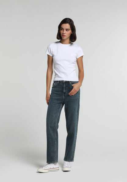Straight Fit Kadın Indigo Jean Pantolon